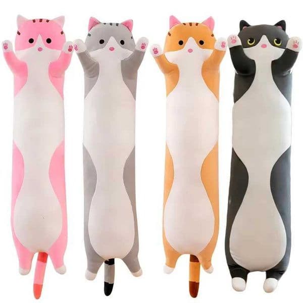 70/50cm Cute Soft Long Cat Plush Toys Stuffed Pause Office Nap Pillow Bed Sleep Home Decor Gift Doll for Kids Girl Birthday Gift H260509