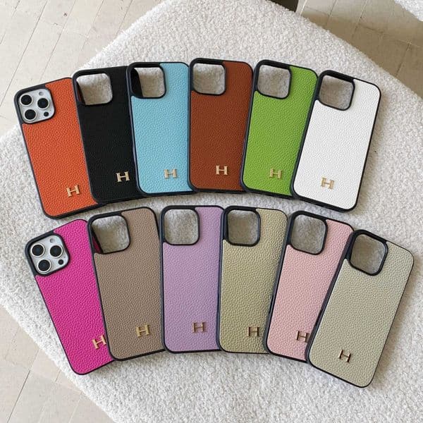 Compatible with Apple iPhone 17 Pro New Lychee Texture Genuine Leather Feel Phone Case Apple 16E Phone Case T260509