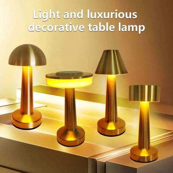 LED Metal Touch Desktop Decorative Lamp Rechargeable Night Lights For Bar Coffee Table Restaurant Decoration Light S260508