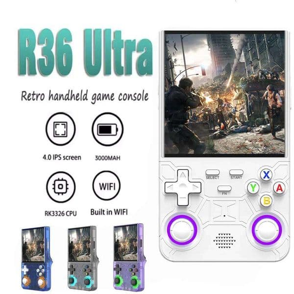 R36 Ultra Handheld Retro Video Game Console I Screen 128GB Preloaded Games Portable Pocket Player with Linux System R36Ultra 26Y0509