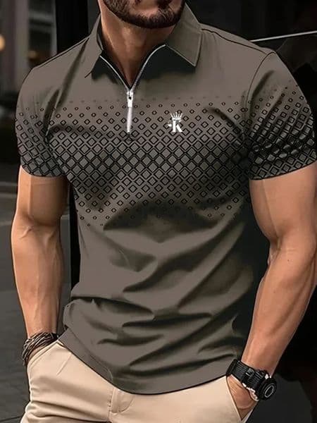Business Mens Golf Polo Short Sleeve Polo Shirt Outdoor Casual Daily Streetwear Summer 3D Print Micro-elastic Polyester 260509