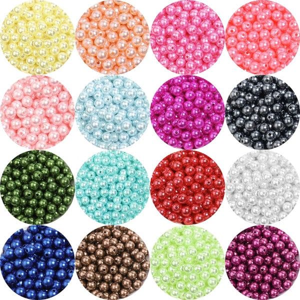 381012mm ABS Pearl Bead Round Acrylic Loose Spacer Beads Colorful Plastic Rainbow Pearsl For DIY Jewelry Making 260509