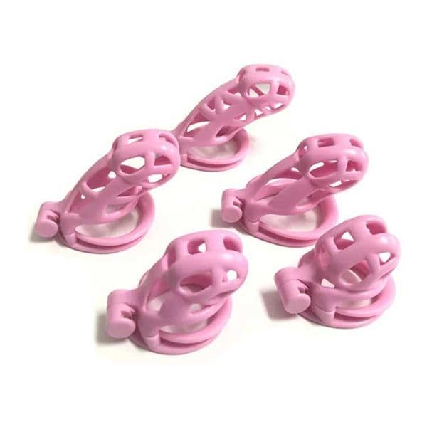 Upgrade Pink Cobra Cage Cock Cage Male Chastity Device With 4 Penis Rings Chastity Belt Devices Adult Sex Toys For Men S260508