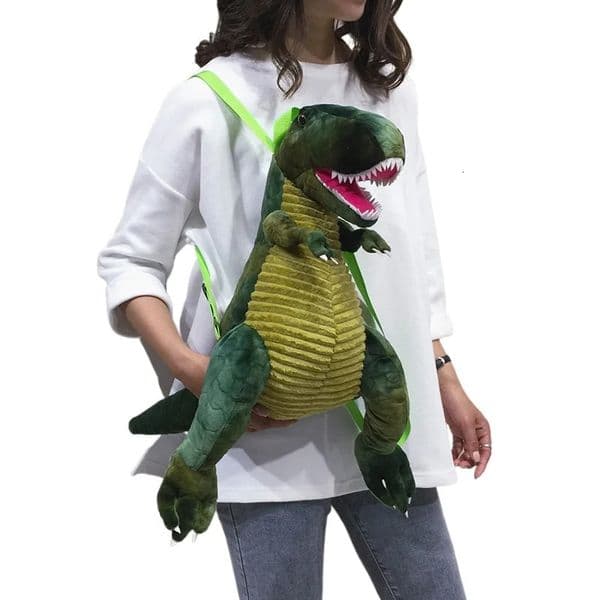 Cartoon Dinosaur Plush Backpack Simulation Animal Doll Funny Stuffed Toy Tyrannosaurus Rex Triceratops Stylish Plushie Phone Bag 260507