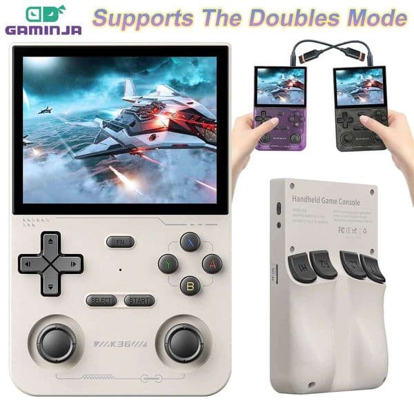 GAMINJA K36 Handheld Console 3.5Inch I 640x480 Screen Built in 64GB Card Support Two Game Consolesto Play Together Online 26Y0509