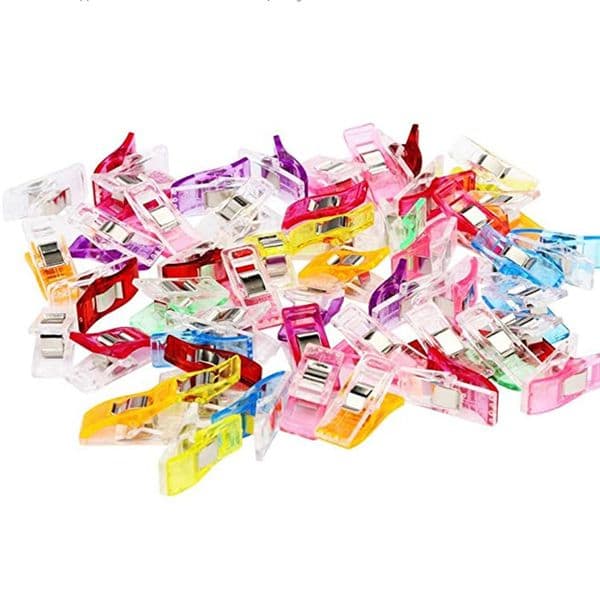 Color hemming clip Sewing axe clip Long tail Strong patchwork buckle Transparent fixed plastic positioning clip