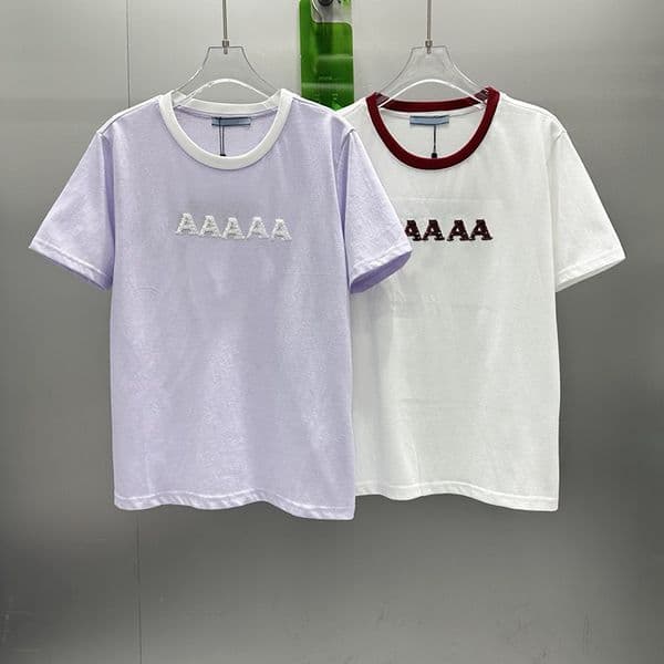 Women Preppy T Shirts Letter Loose Round Neck Short Sleeve Tops Thin Breathable Casual Tees for Women