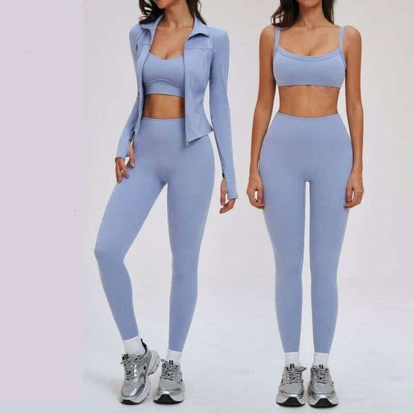 2/3 Pieces Set Women's Tracksuit Slim Fit Slimming Beauty Back Outdoor Fitness Clothing Running Sports Sportswear Woman Gym 26W0509
