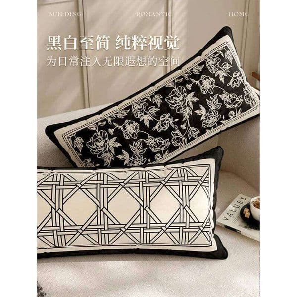 Boho Cushion Cover Light Luxury Home Decorative Pillowcase Shell Red Black Floral For Bed Sofa Car Couch 30x70cm Rectangle 2026 26Y0509