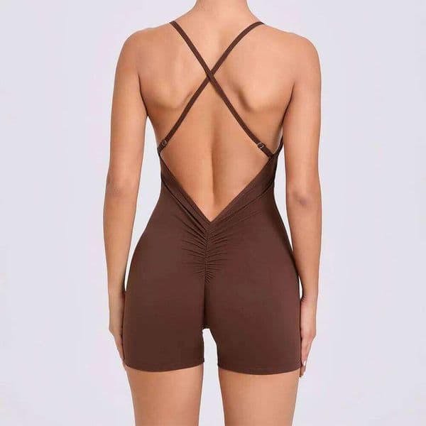 less Yoga Jumpsuit Shorts Set Women Clothes Gym Siamese Sportswear Fitness One Piece Sports Suit Push Up Workout Playsuit 26H0509