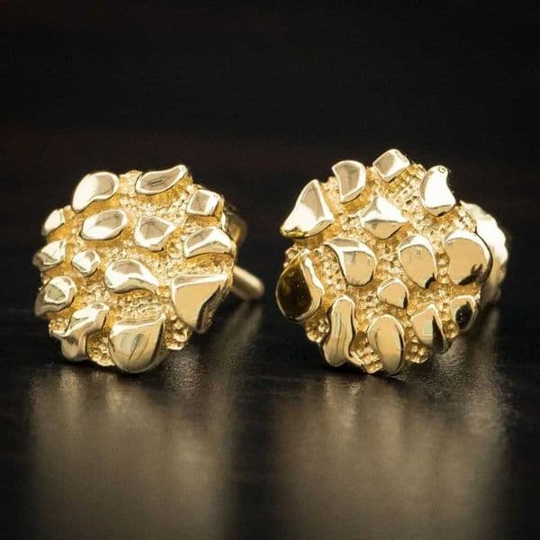 Natural Gold Nugget Stud Earrings for Women Fashion 18K Gold Plated Statement Jewelry Party Gift C260509