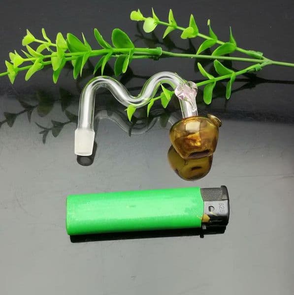 Glass Pipes Smoking Hand-blown Beautifully Handcrafted Smoking Pipe Colored Apple Glass Burner