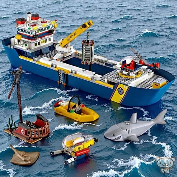 creative city cruise ship sea exploration building block boat model MOC brick assembly toy childrens Christmas 260507
