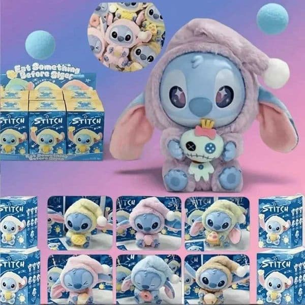 2025 Sales Stitch Blind Box Bag Eat Some Thing Before Sleep Series Vinyl Pendant Cute Doll MysteryBox Fluffy Doll Surprise Gift L260509MTUW