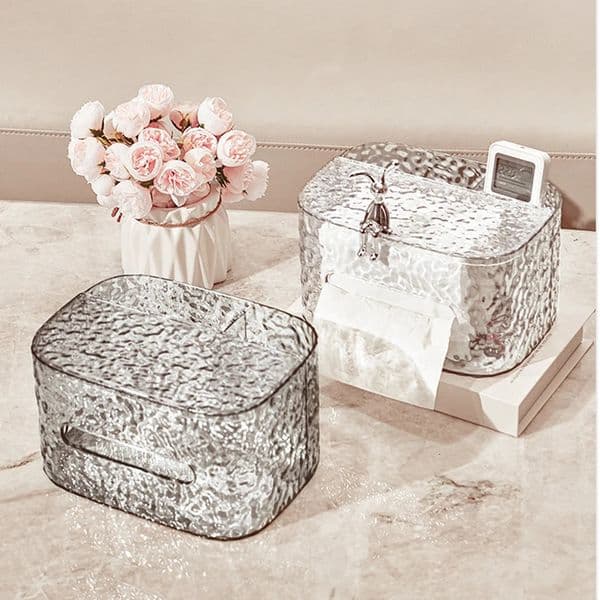 1PCS Glacier Pattern Tissue Box Living Room Household y Coffee Table Multifunctional Creative ins Wind PET Storage Box 260508