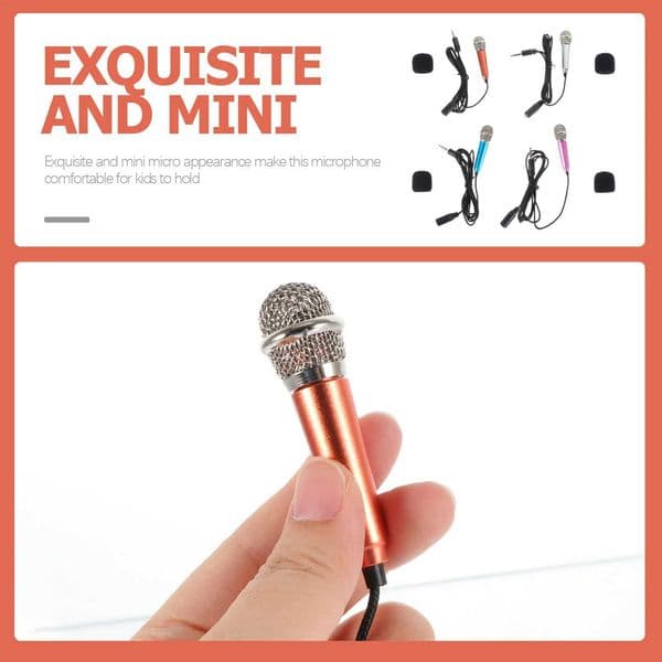 4Pcs Metal Mini Microphone Portable Handheld Microphones for Home Ktv Singing Recording Accessories Mini Microphone S260508