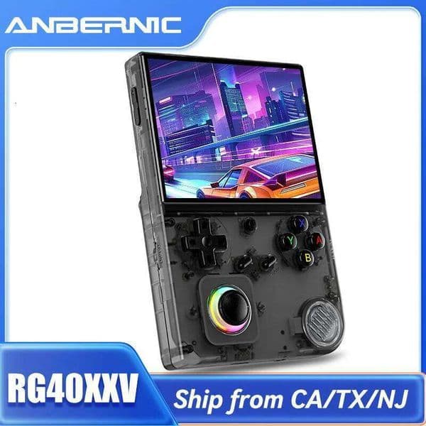 ANBERNIC RG40XXV Handheld Game Console 4''I Screen Video Output Joystick RGB Lighting Effect Streaming RG 40XXV Ebook MP4 Gift 26Y0509
