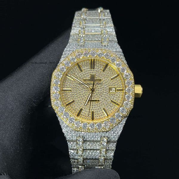 High qualityPass the diamond 100% test VVS Moissanite Watch Watches, Fully Automatic Dia Iced Out Top Designer Fast home delivery