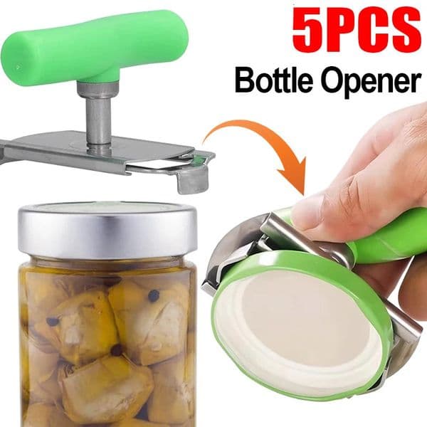 Portable Jar Lids Opener with Adjustable Handle Stainless Steel Easy Open Bottle Opener Glass Can Manual Openers Kitchen Gadgets 260509