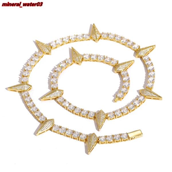 BES 5MM High Quality 4mm 5mm Moissanite Choker Chain Special Tennis Chain Fashion Necklace Female Men Rapper Jewelries