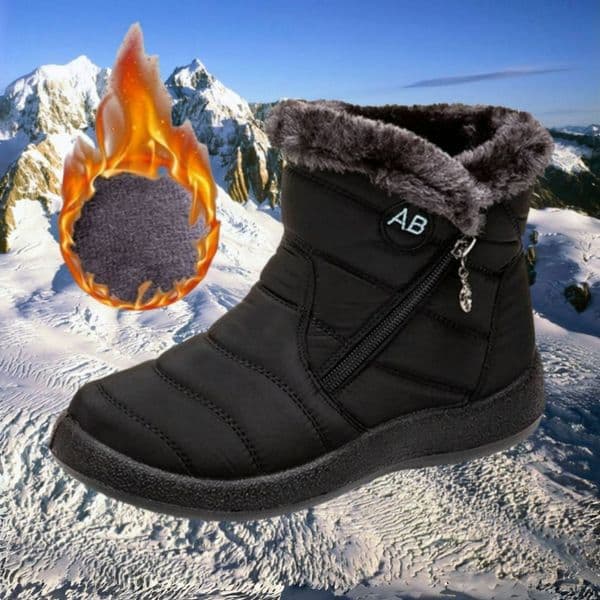Ddmysports Foreign Trade Cross Border Plus Size Fleece Lined Cold Proof High Top Cotton Shoes Waterproof Warm Snow Flat Fashion Women S Boots Outdoor Shoes