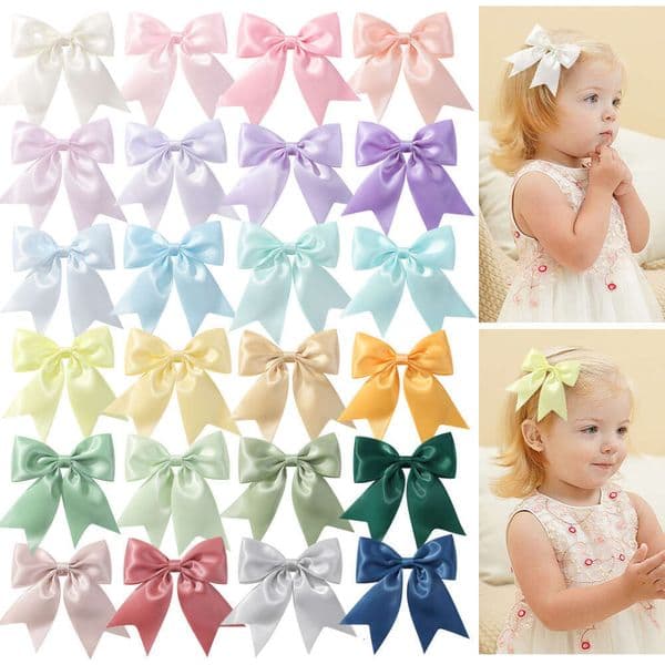 Candy New Color Children's Accessories Pastoral Style Bow Hair Girls' Duckbill Clips 2440