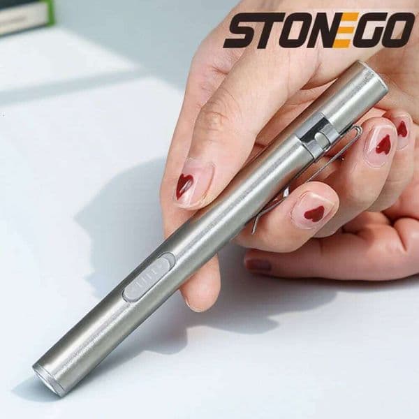 1PC Mini LED Flashlight USB Rechargeable Pocket Torch Portable Bright Camping Hiking Emergency Light S260509