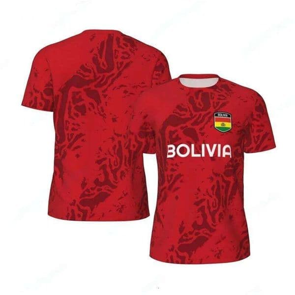 3D Printing Bolivia T-shirt For Men Kids Fashion 2025 Short Sleeve Tshirt Summer Sports Football Jersey Tee Shirts