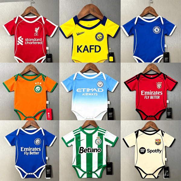 25 26 Baby kit soccer jersey 2025 2026 kids suit 6 to 18 months boys child sets home away football shirt top quality 77