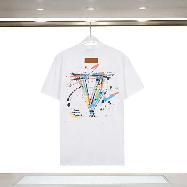 Designer brand high-quality men's T-shirts and polo shirts with gradient printing on men's T-shirts for summer street fashion