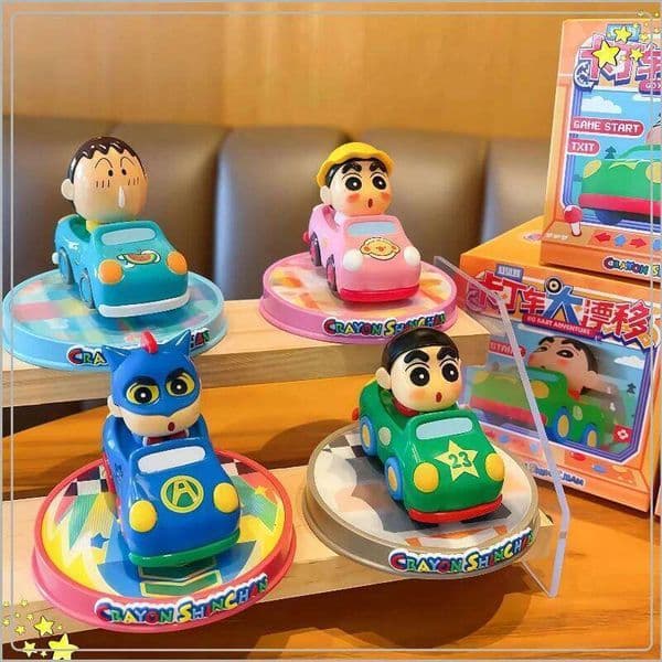New Shin-chan Kart Drift Series Blind Box Cute Anime Character Decoration Cartoon Collection Desktop Car Model Toy Gift 26W05011