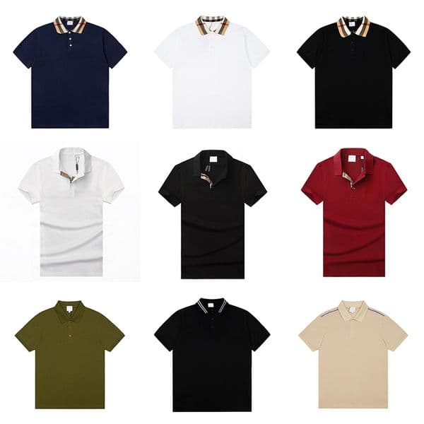 Mens Polos Luxury Designer Short Sleeve Polo Shirt Men Fashionable Simple Solid Color Summer Mercerized Cotton Breathable Casual Lapel T Asian size S-3XL