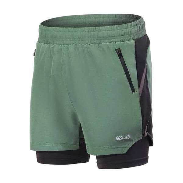 ARSUXEO Mens 7 Running Shorts 2 in 1 Quick Dry Athletic Training Exercise Jogging Sports Gym With Zipper Pocket Workout 260511
