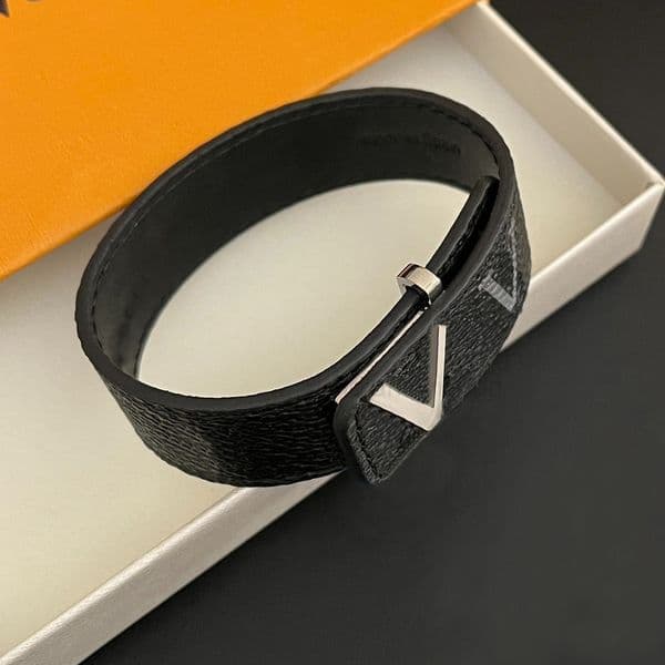 lvs lvness lousi louise bracelet Luxury Men Leather Bracelet Bangle Black Womens Bangle Hand Jewelry Fashion Style Bracelet