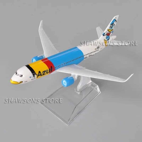 16cm Diecast Metal Model Plane Toy A320 Azul Brazilian Airlines Air Miniature Replica L260509FI3C
