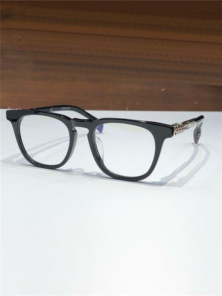 New fashion design square optical eyewear 8262 acetate frame retro shape simple and generous style versatile glasses transparent lens