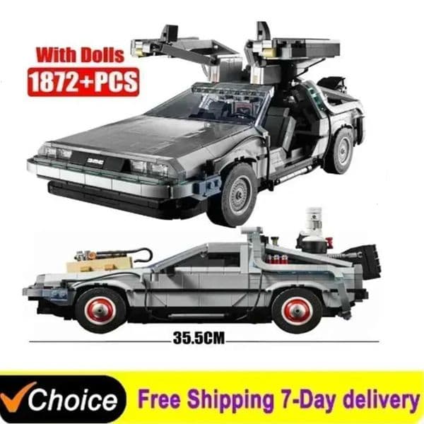 2026 Build Block Set Build brick Block Set Back To The Brick Future Time Hine 1 10 1872 Compatible 10300 Building Blocks Technical Car Bricks Construct Toys Birthd