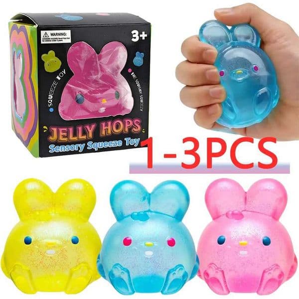 Schylling Needoh Sensory Fidget Stress Relief Squishy Toy Rabbit Anti-Anxiety Rabbit Squeeze Object For Focus ADHD Population X260511