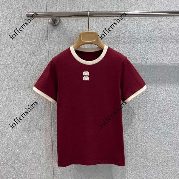 Luxury Knitwear Women Shirt Women Designer Sweaters Womens Knitted Short Sleeve Shirt Top - Spring/Summer Style - Pure Color - Simple Letter M56