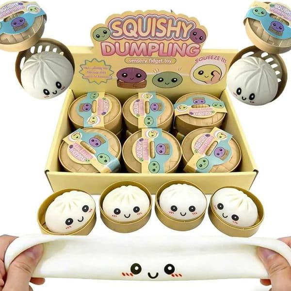 Colorful Simulated dumpling squishie Relaxing Relieve Anxiety Antistress Enhance Happiness Reusable Rebound Squeeze Reliever Toy X260511