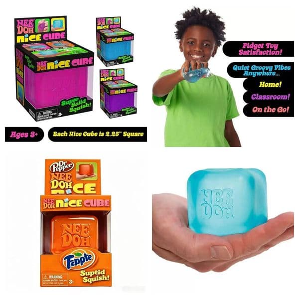 Squeeze Schylling Needoh Nice Cube Sensory Maltose Stress Reliever Fidget Tool for Anxie u0026 Focus for Adults u0026 Kids Y260515
