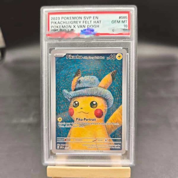 DIY PTCG Rating Card VAN GOGH PIKACHU/GREY FELT HAT 2023 SVP EN 085 Collection Card Copy 10Points Rating Card Game Gift Toy L26051198E0
