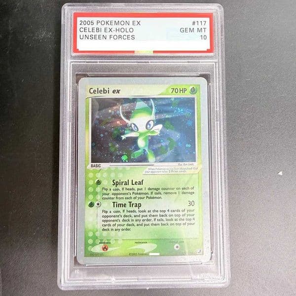 DIY PTCG Rating Card 2005 EX CELEBI EX-HOLO 117/125 Collection Card Copy 10Points Rating Card Anime Game Gift Toy L260511TQJT