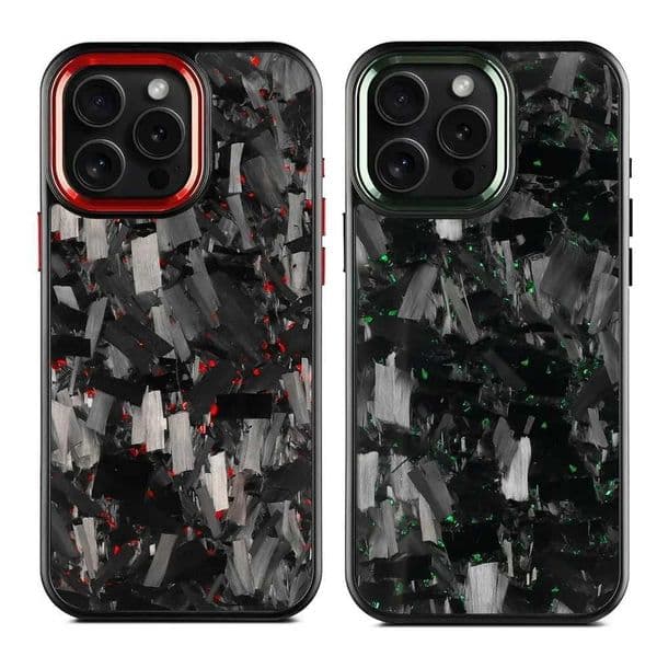 Real Carbon Fiber or100 Cover For IPhone 16Prax 15 Pro Max 14 13 12 11 Case Metal Frame Wireless Charge Forged Fiber CoverJ260511