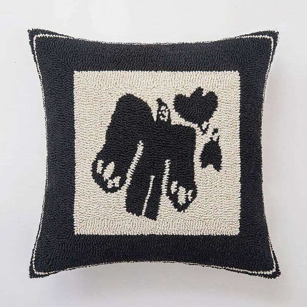 Pillow Case Black White Stitching Sofa Cushion Covers, Large Decorative Throw Pillow Casecases with Zipper, Geometric Line Art Design 26Y0509
