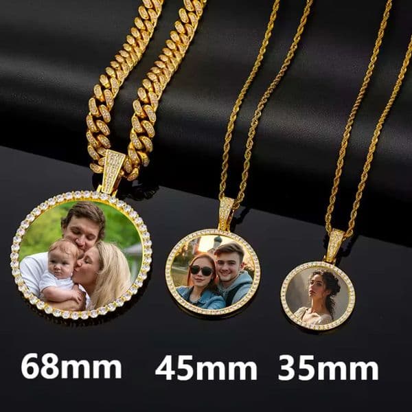 Custom Po Necklace Men Women Personalized Jewelry Customized Any Picture Pendant Mothers or Lover Gift 260509