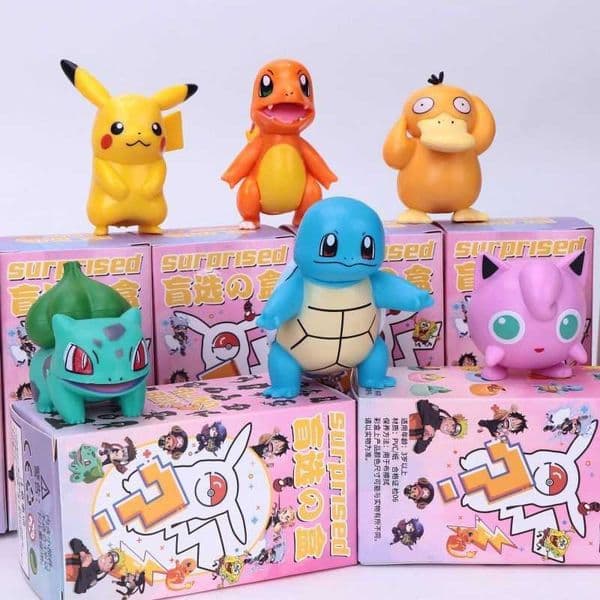 Pokemon Blind Box Pikachu Psyduck Charmander Figurines Cartoon Decorative Toys Gifts L260511H4CT