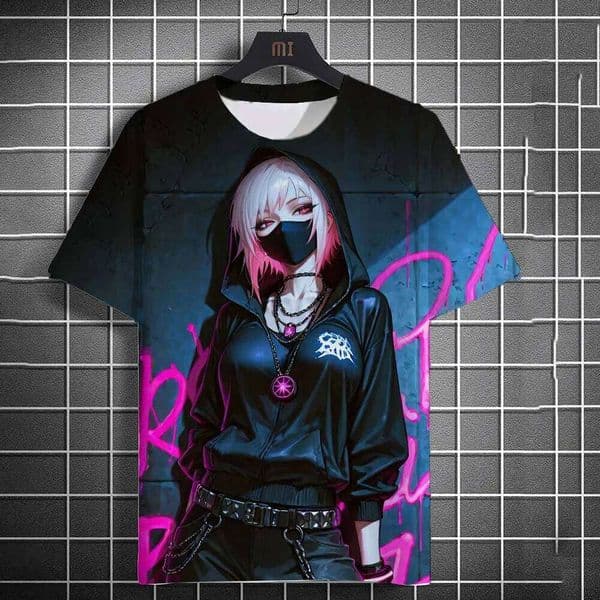 Cartoon Sexy Pattern Men's T-Shirt 3d Printed Oversized T Shirts For Men personality Bad Girl Harajuku Short Sleeve Tops