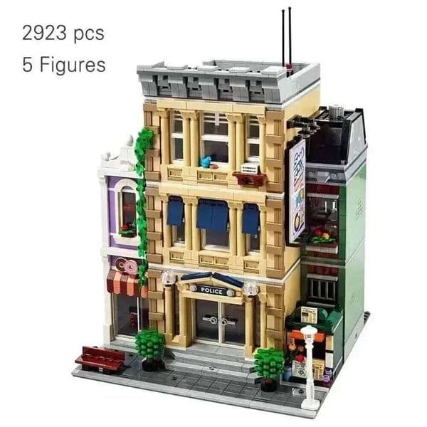 NEW China Blocks Street View Series Police Station Headquarters Building Model Desktop Decoration Puzzle Assembly ToyS J260511