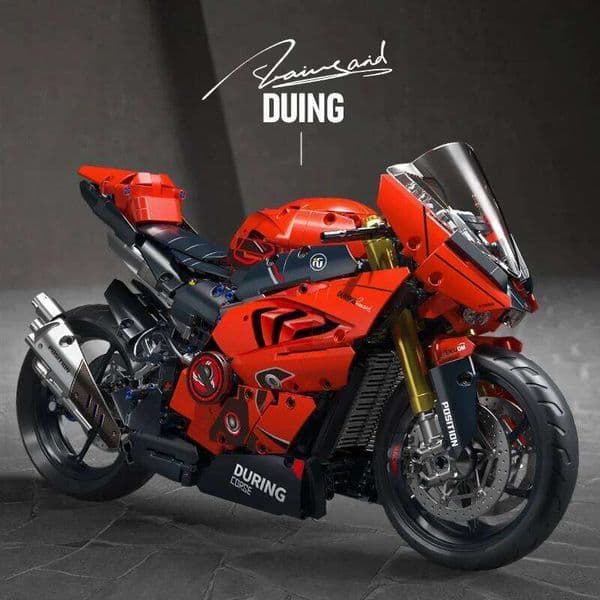ToylinX 1:5 Motorcycle Building Blocks Set 2024pcs Technical Racing Super Motorbike Model Kids DIY Assembled Toys Gifts For Boys 26Y0511
